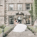 Bride and groom with Mosborough Hall
