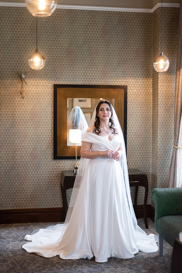 Natural bridal portraits at Oulton Hall in soft, flattering light.