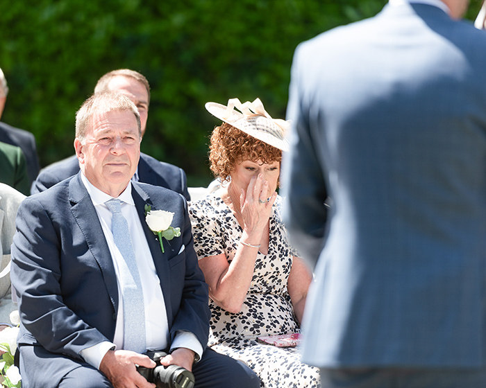emotional moment in the ceremony at Oulton Hall