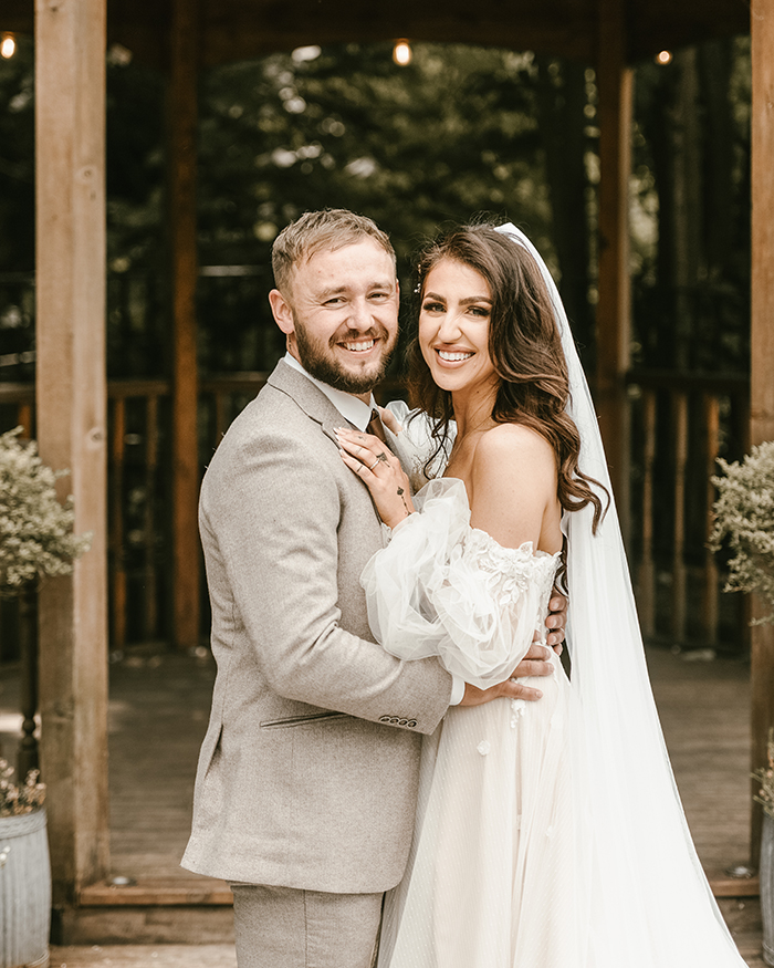 Bride and groom at The Venue Bowers Mill in Halifax