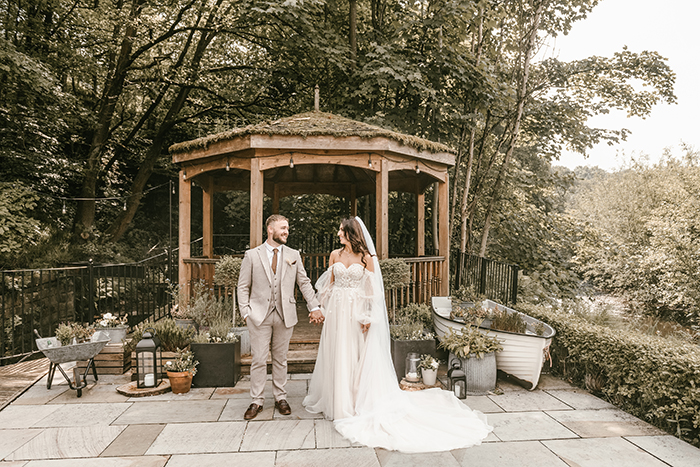 Bride and groom at The Venue Bowers Mill in Halifax