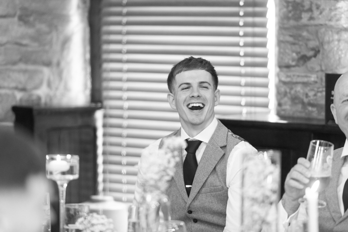 Best man giving his speech at Cubley Hall